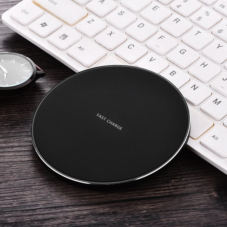 

GY-68 Round Qi Wireless Fast Charging Pad for iPhone X/8/8Plus, etc. - Black, iPhone 12 mini