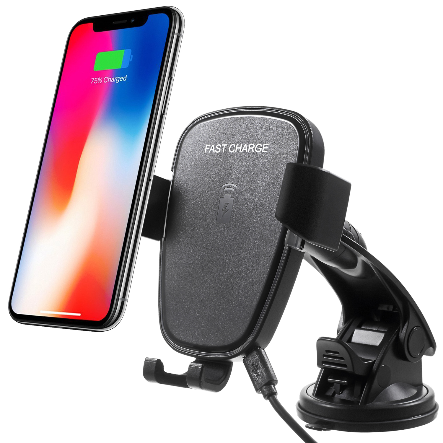 360 Degree Rotation Suction Cup Phone Holder Car Dashboard Windshield Cellphone Wireless Charging Cradle, iPhone 12 mini
360 Degree Rotation Suction Cup Phone Holder Car Dashboard Windshield Cellphone Wireless Charging Cradle, iPhone 12 mini