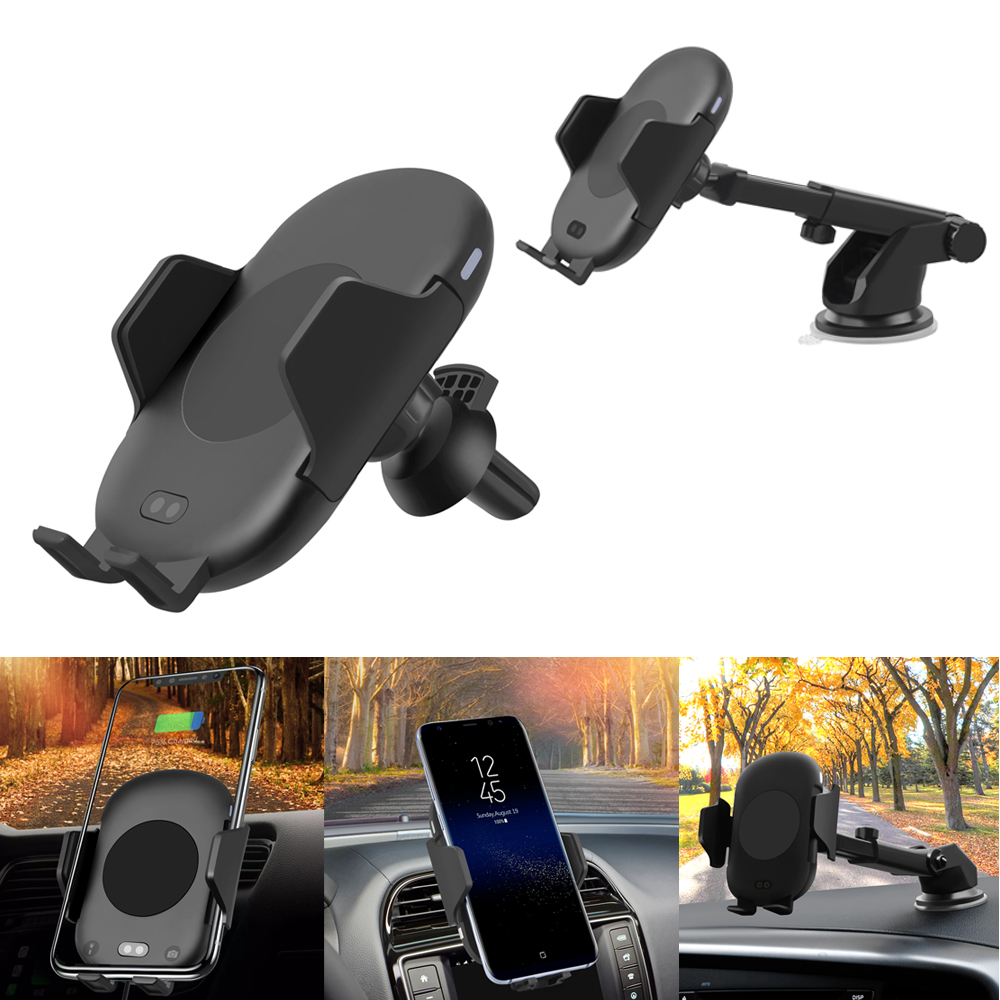 

Qi Wireless Fast Car Charger Car Air Vent Holder with Automatic Infrared Sensor for iPhone X / Samsung Galaxy S9, iPhone 12 mini