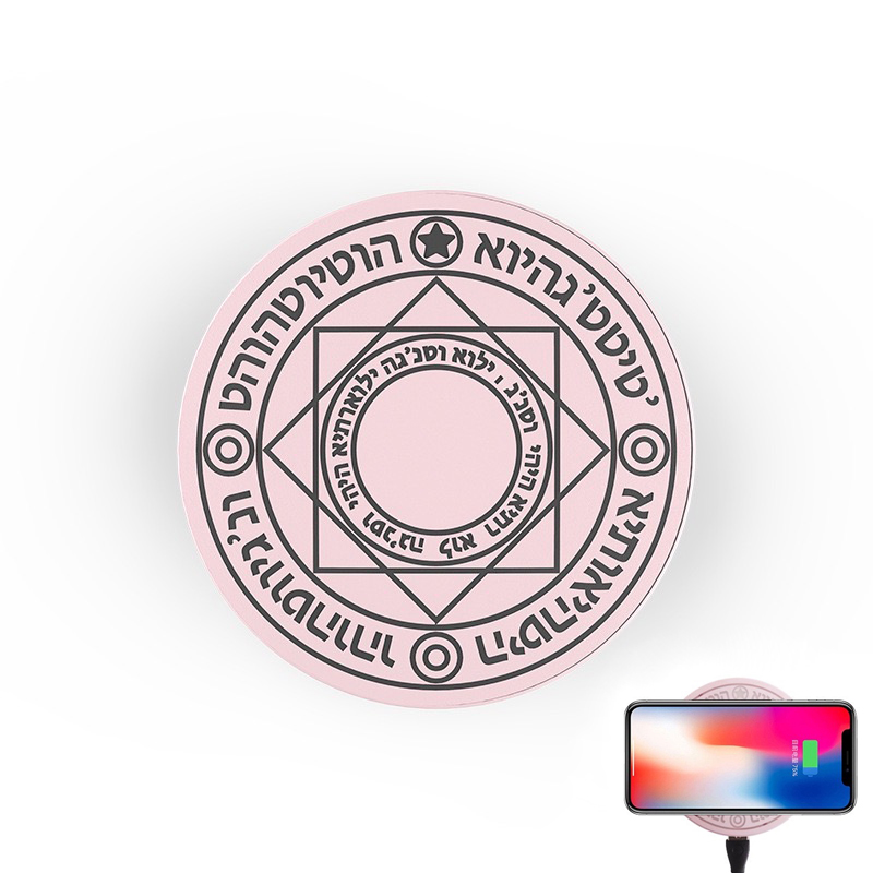 

Magic Array Wireless Charger Desktop Charging Pad USB Power Bank - Pink, Universal