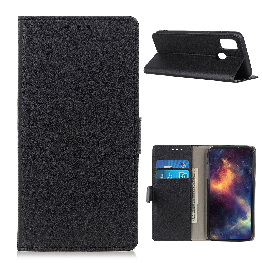 

Magnetic Buckle Leather Phone Cover Shell for Alcatel 3X (2020) - Black, Alcatel 3X (2020)