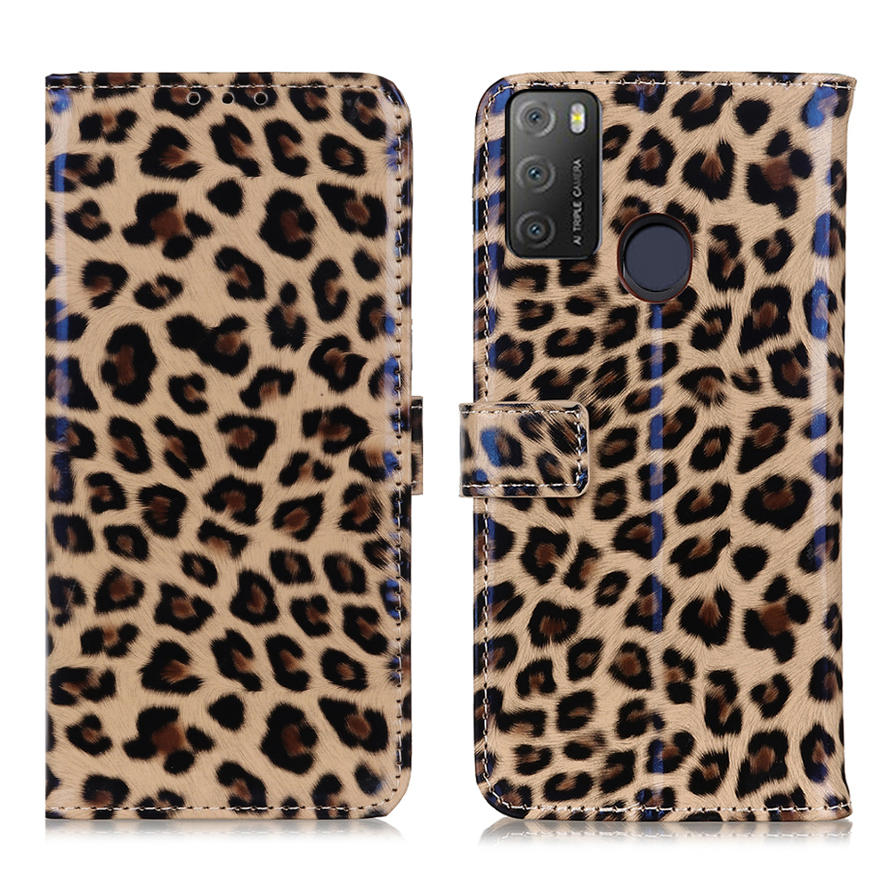 

Brieftasche Design Leopard Skin Leder Protector Mobiltelefon Standabdeckung Für Alcatel 1S (2021)/3L (2021), Alcatel 1S (2021)