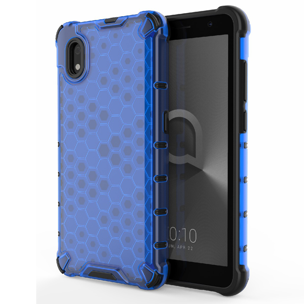 

Wabenmuster TPU + PC Hybrid Case Telefonschutzabdeckung Für Alcatel 1B (2020) - Blau, Alcatel 1B (2020)
