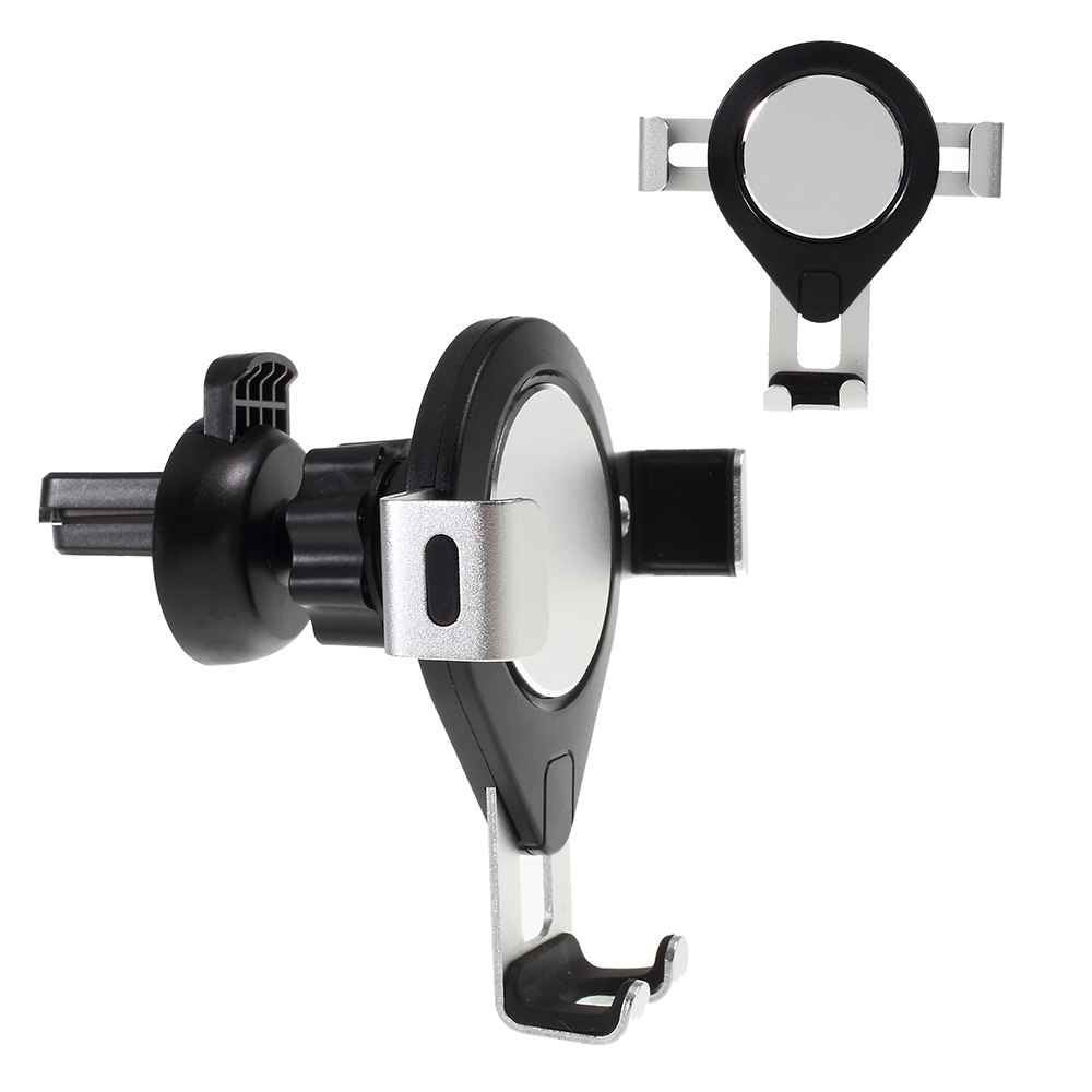 

Car Air Vent Gravity Bracket Universal Metal Moblie Phone Navigation Car Mount - Silver, Other Huawei Models