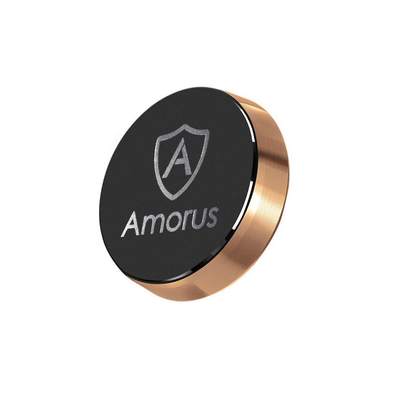 

AMORUS Universal Magnetic Metal Car Phone Holder Mount - Gold, iPhone 12 mini