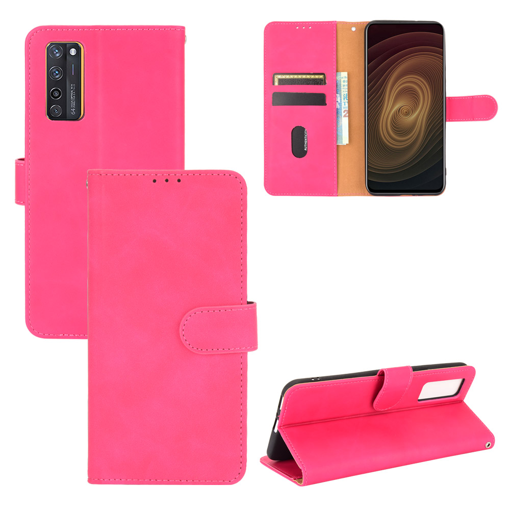 

Skin-touch Protective Leather Flip Shell for ZTE Axon 20 5G Wallet Stand Cover - Rose, Nokia Nokia 5.4