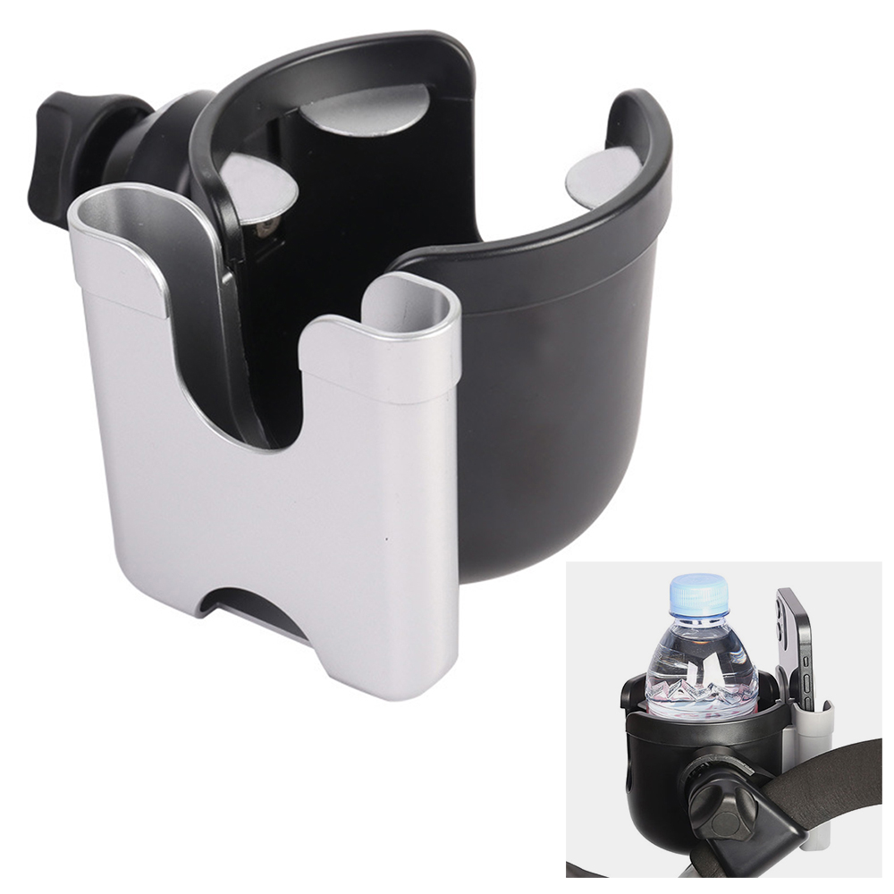 

Säuglingsbaby Kinderwagen 2-in-1 ABS Milk Flaschen Tasse Halter Organisator Mit Telefonhalter - Silber-