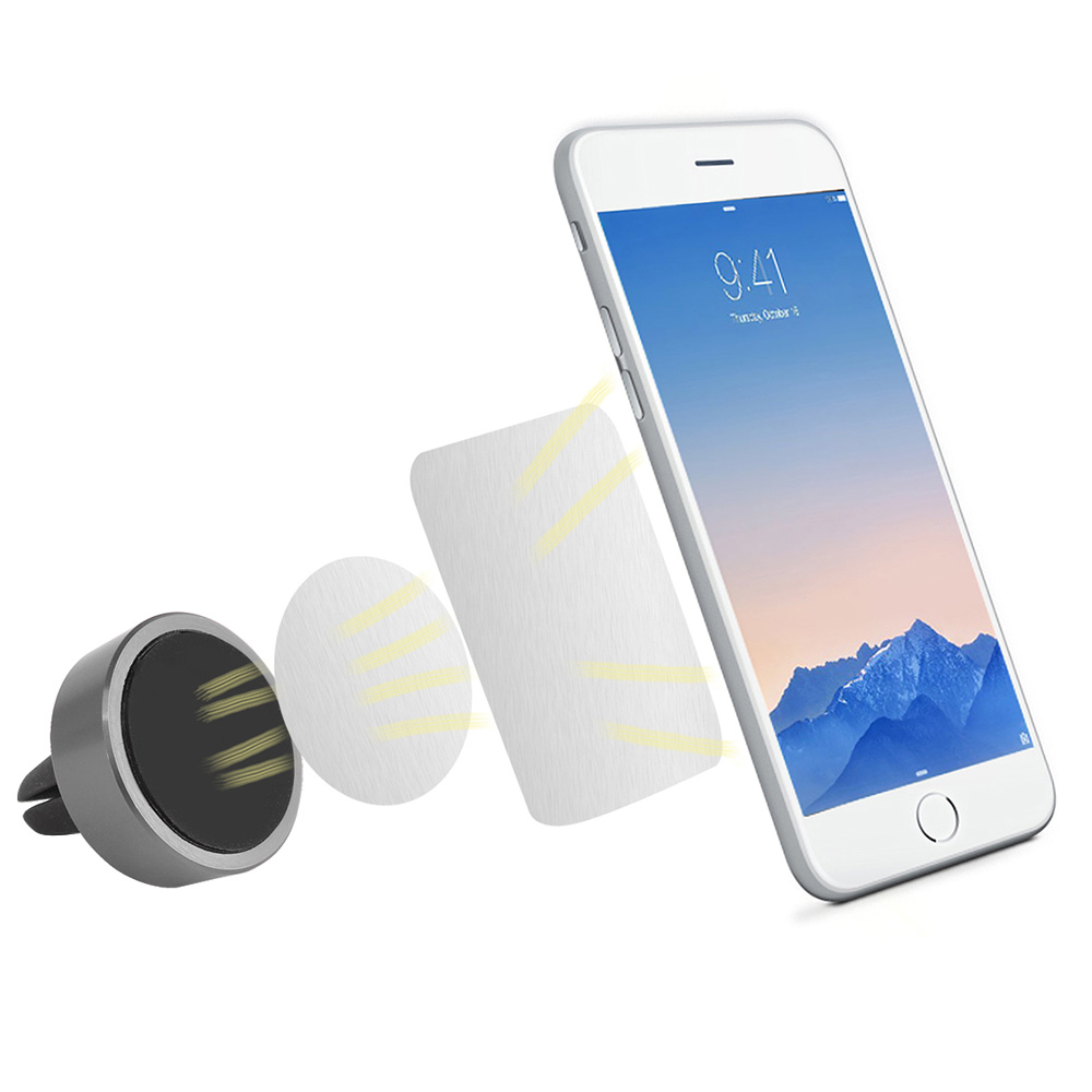 

Magnetic Air Vent Car Holder Stand for iPhone Samsung Smartphone GPS - Grey, iPhone 6s Plus 5.5-inch