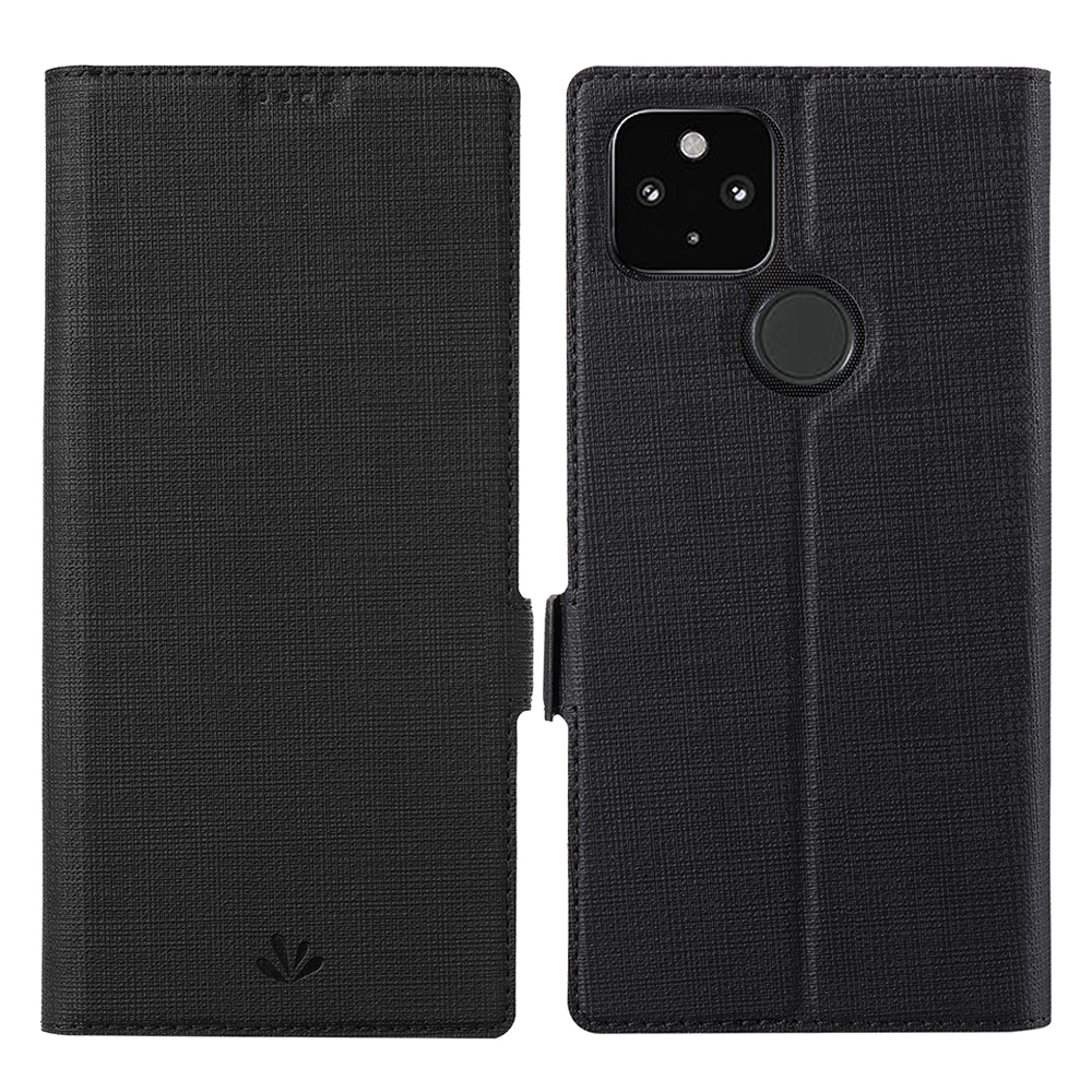 

VILI K Series Wallet Stand Design Leder Telefonabdeckung Für Google Pixel 5a - Schwarz, Google Pixel 5a 5G