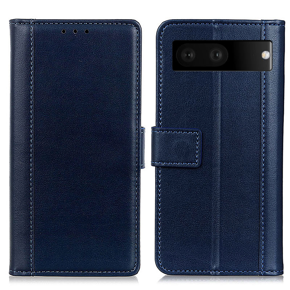 

Für Google Pixel 7 Wallet Stand PU Leder + TPU Full Protection Case Mobiltelefonabdeckung - Blau, Google Pixel 7 5G