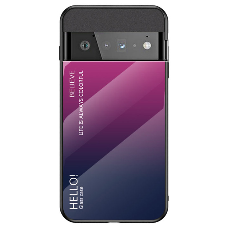 

Für Google Pixel 7 Pro Gradient Tempered Glass Case Hartes PC Weiche Tpu-kratzer-resistenten Rückzugabdeckung - Gradient Rose, Google Pixel 7 Pro 5G
