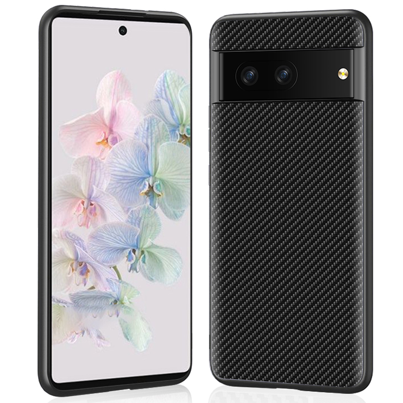 

Für Google Pixel 7 Kohlefaser -Textur -Telefonhülle Hart -PC -Stoßdämpfung Schutzschutzabdeckung - Schwarz, Google Pixel 7 5G