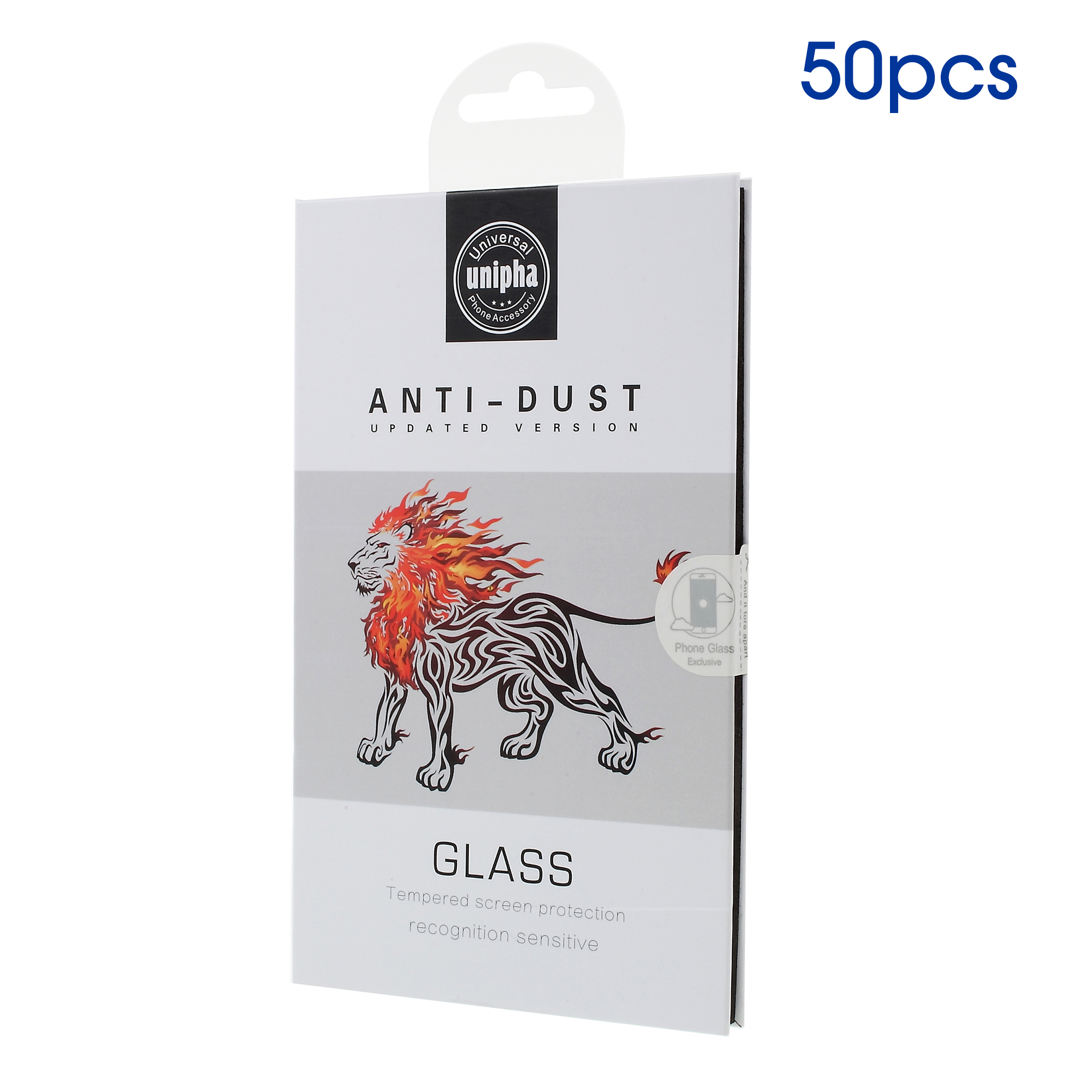 

50Pcs/Lot Universal Packaging Box with Hanging Hook for Tempered Glass Screen Protector - Style F, iPhone 12 mini