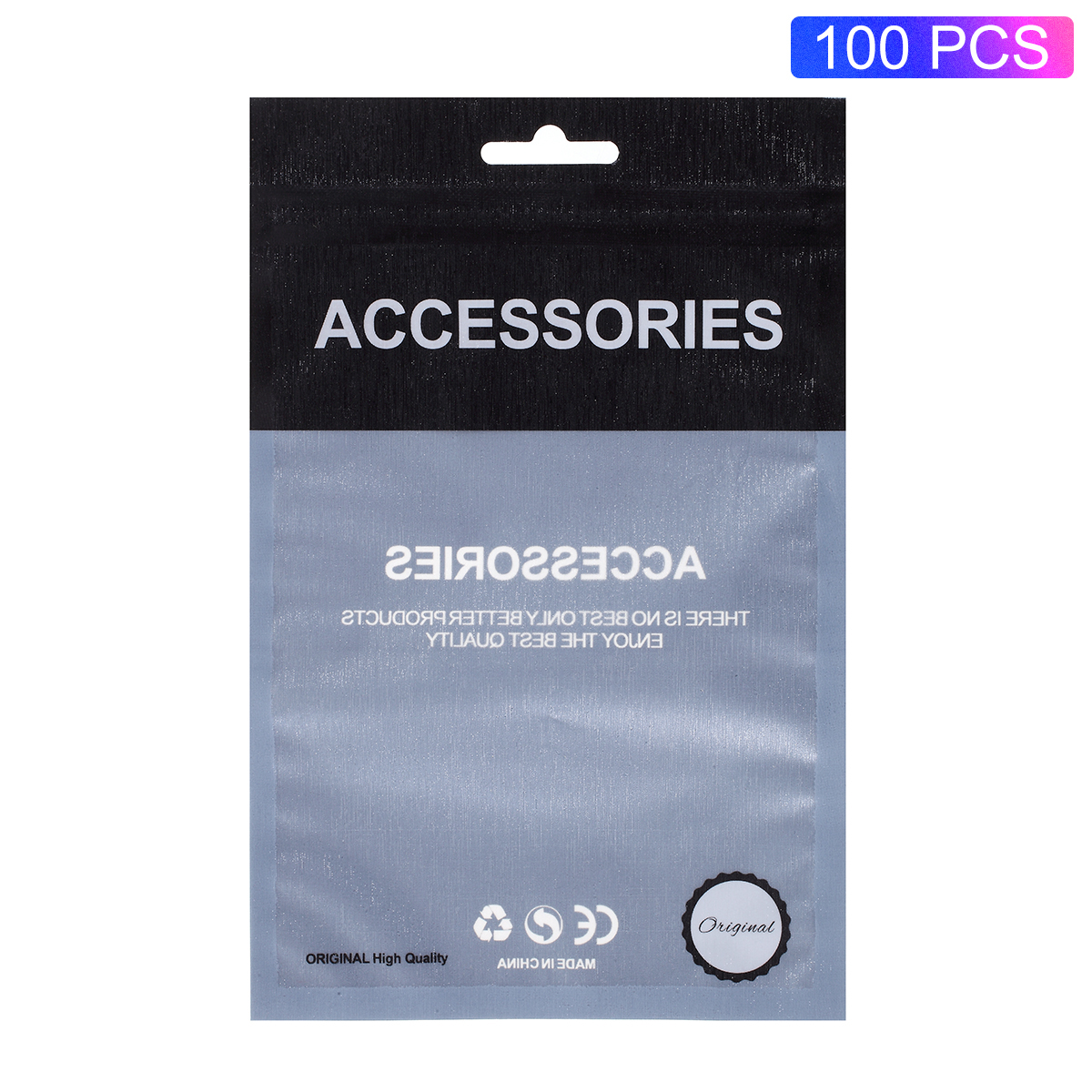 

100 Шт. / Лот Упаковочная Сумка На Молнии Для USB-кабеля Для USB, Размер: 13.5x9.5 См - Чернить, iPhone 12 mini