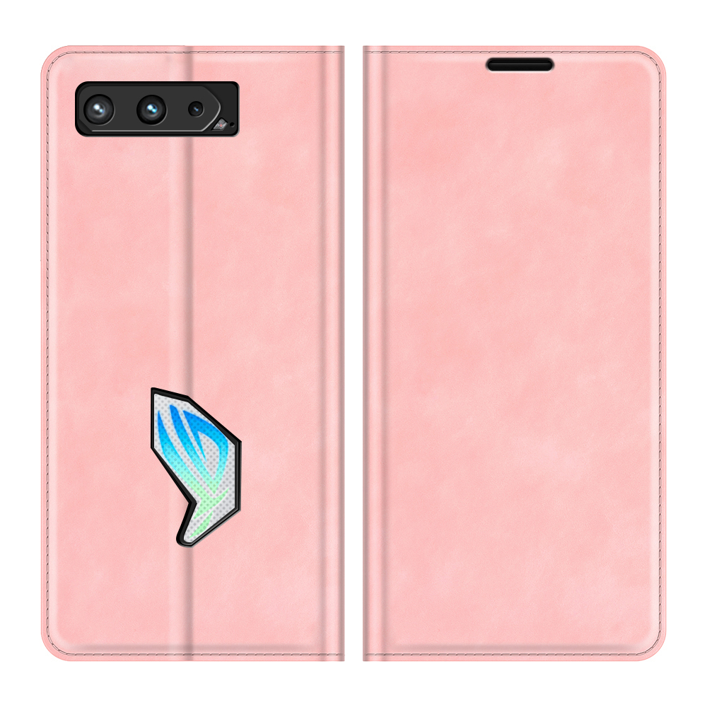 

ASUS Rog Mobile Phone 5 Skin Touch Auto Absorption Wallet Cover Skin Bracket Shell - Rose