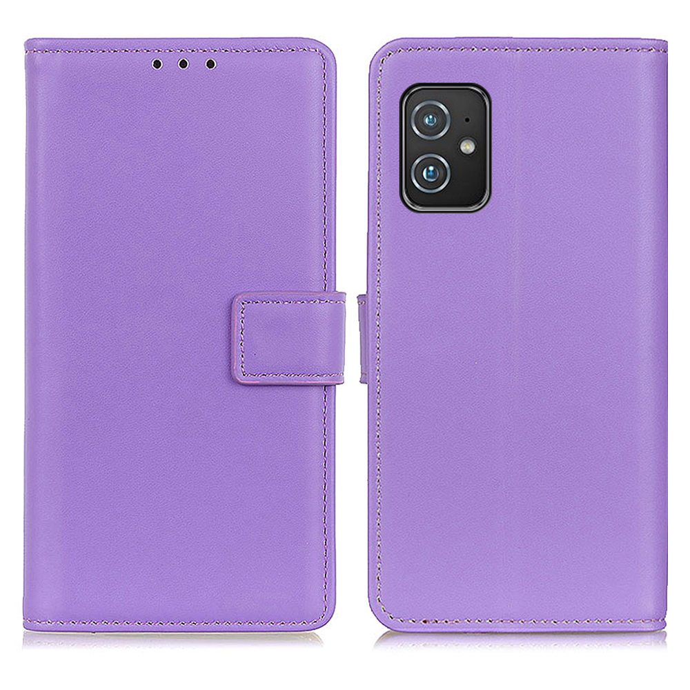 

Magnetic Clasp Design Full Protection Leather Wallet Mobile Phone Stand Shell for Asus Zenfone 8 - Purple, Asus Other Asus Models