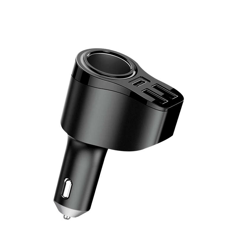 

KUULAA YC-C80 Car Charger 3-ports Dual USB + PD Car Quick Chager, Universal