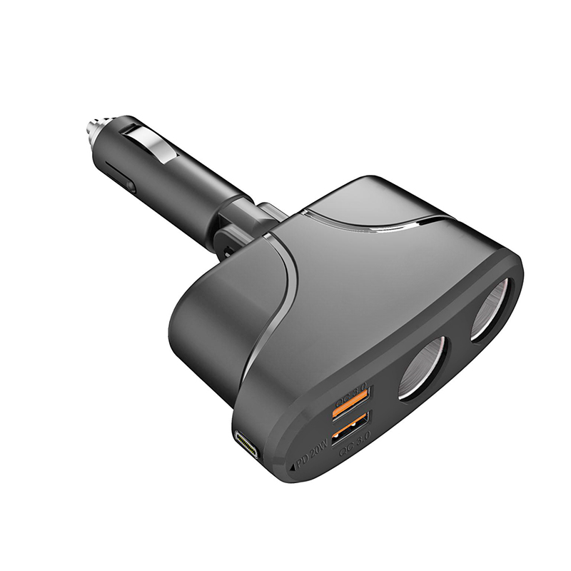 

TR35 Car Charger Dual Cigarette Lighter Socket Dual QC3.0 USB PD20W Fast Charge Adapter, Universal