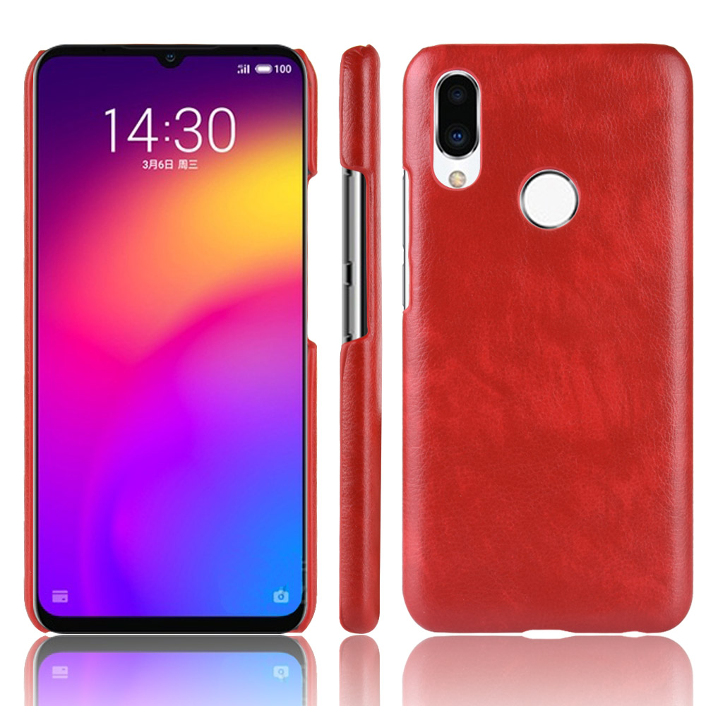 

Étui PC Dur en Cuir en Cuir de Peau Litchi Pour Meizu Note 9 - Rouge, Meizu Note9