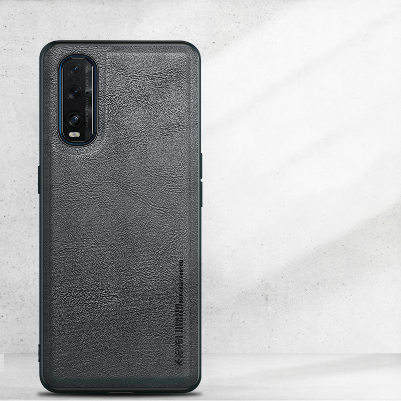 

X-level Vintage-stil PU Leder Beschichtete Tpu-telefonschale Für Oppo Find X2 - Schwarz, Oppo Find X2