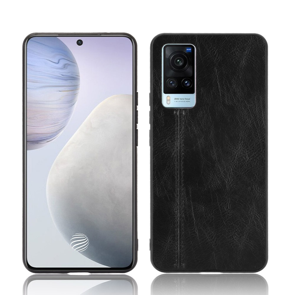 

PU Leather Coated PC + TPU Hybrid Case for vivo X60 5G - Black, vivo vivo X60 5G