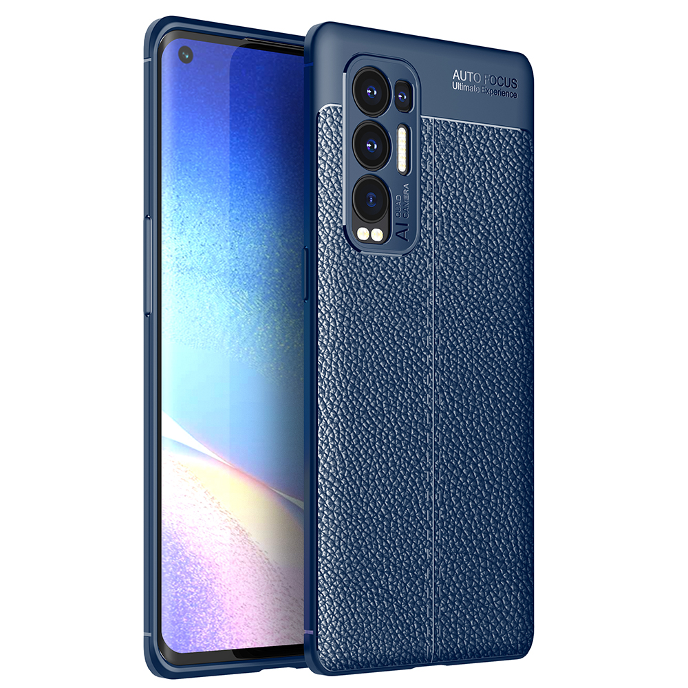 

Litchi Haut Kratzfestes TPU -schutzhülle Für Oppo Reno5 Pro+ 5G - Blau, Oppo Reno5 Pro+ 5G