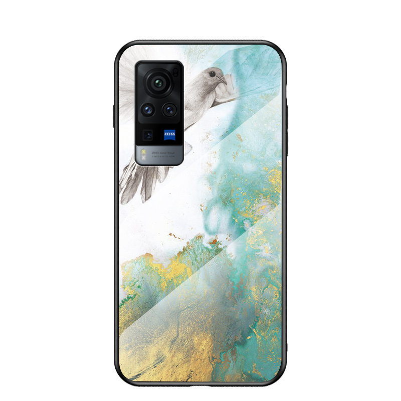 

Marmormuster Für Vivo X60 Pro (China) Temperiertes Glas + PC + TPU Edge Hybrid -hülle - Fliegende Taube, vivo X60 Pro (China)