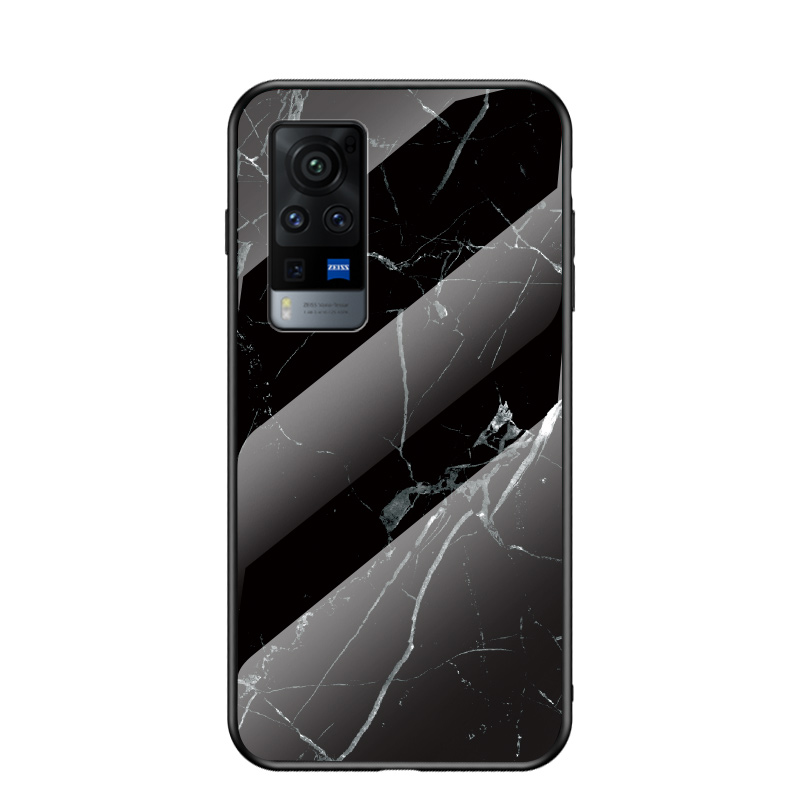 

Marmormuster Für Vivo X60 Pro (China) Temperiertes Glas + PC + TPU Edge Hybrid -hülle - Schwarz, vivo X60 Pro (China)