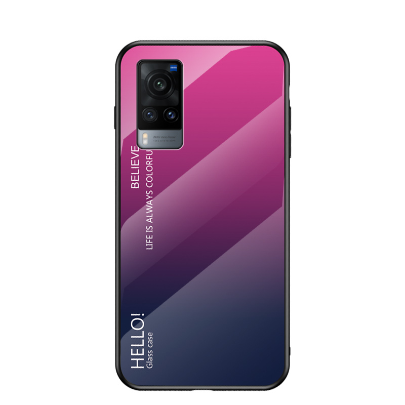 

Leichtes Farbiges Glasfarbhülle Für Vivo X60 5g - Rose/blau, vivo X60 5G