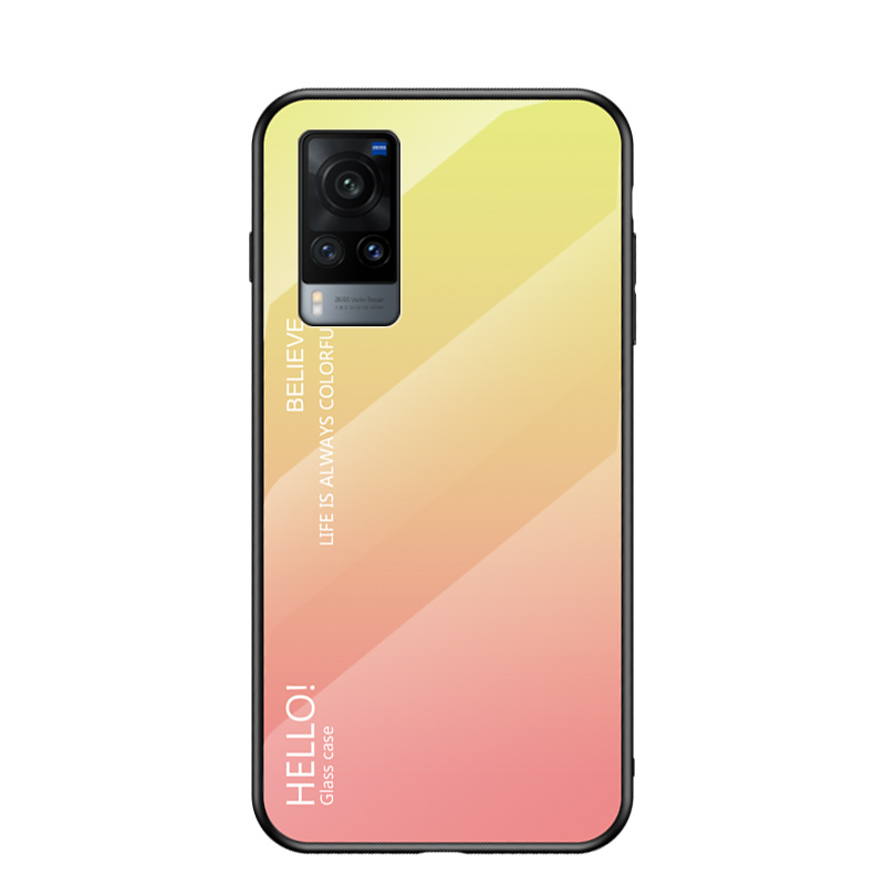 

Leichtes Farbiges Glasfarbhülle Für Vivo X60 5g - Gelb/rosa, vivo X60 5G
