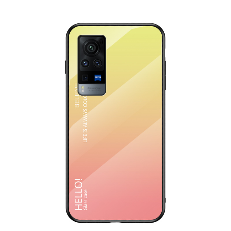 

Lackierter Farbiger Glasfarbgradienten -muster Backfall Für Vivo X60 Pro 5g - Gelb/rosa, vivo X60 Pro 5G (Global)