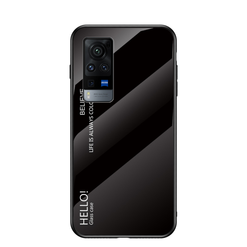 

Lackierter Farbiger Glasfarbgradienten -muster Backfall Für Vivo X60 Pro 5g - Schwarz, vivo X60 Pro 5G (Global)