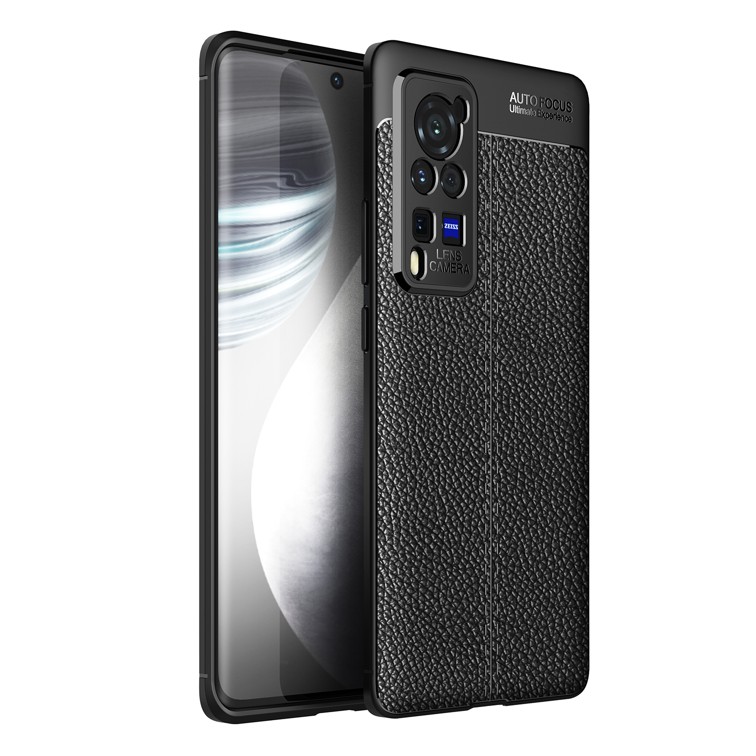 

Plain Litchi Oberfläche Weiche TPU -schutzmobiltuchabdeckung Für Vivo X60 Pro (China) - Schwarz, vivo X60 Pro (China)