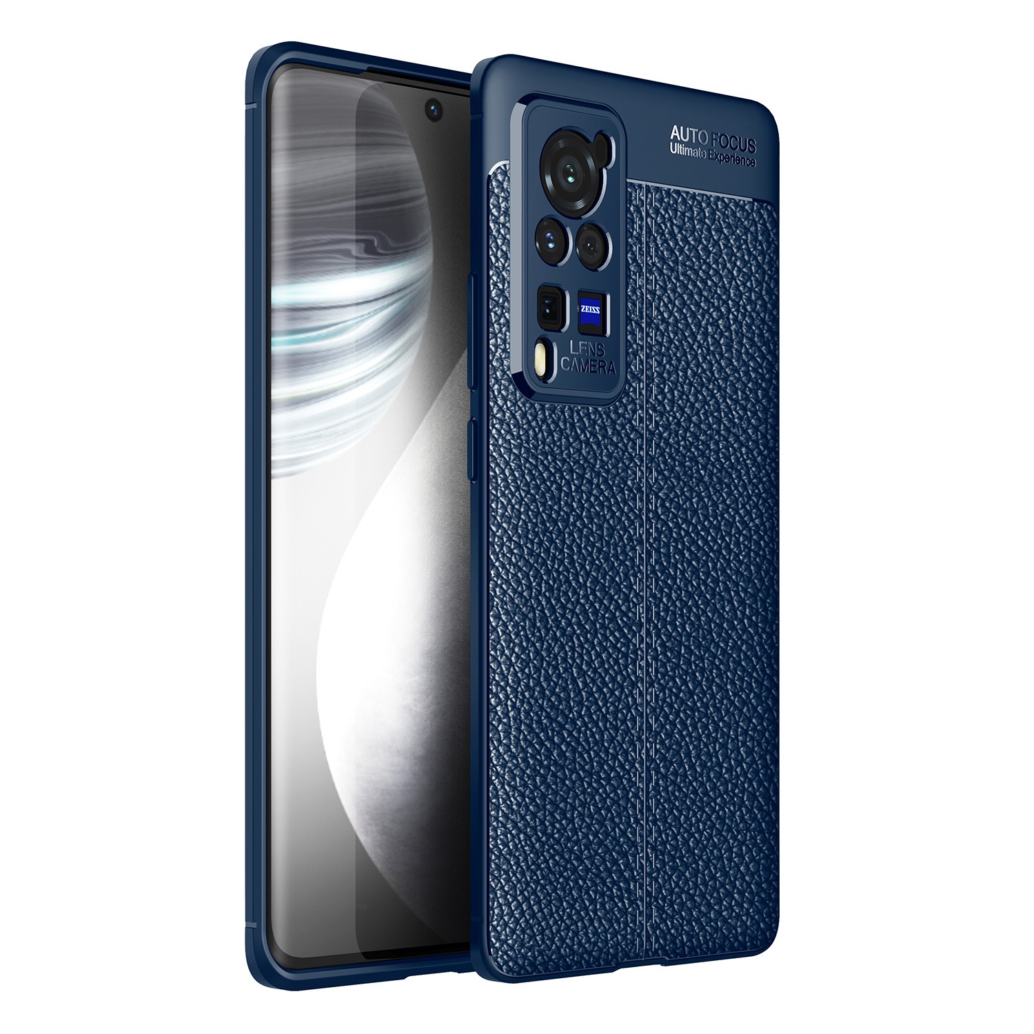 

Plain Litchi Oberfläche Weiche TPU -schutzmobiltuchabdeckung Für Vivo X60 Pro (China) - Blau, vivo X60 Pro (China)
