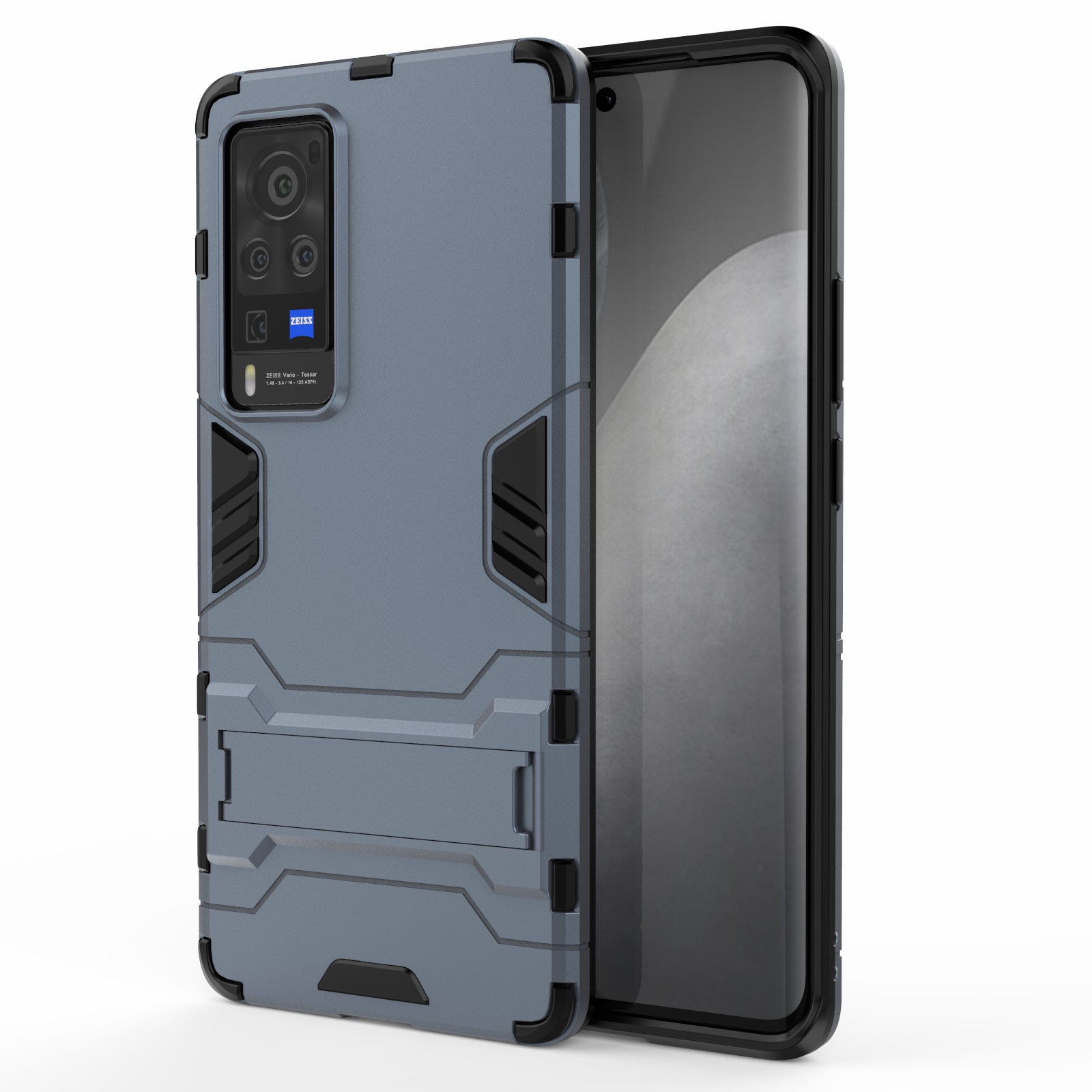 

2 in 1 Dual -layer -kunststoff + TPU Hybrid -telefonabdeckung Mit Kickstand Für Vivo X60 Pro (China) - Blau, vivo X60 Pro (China)