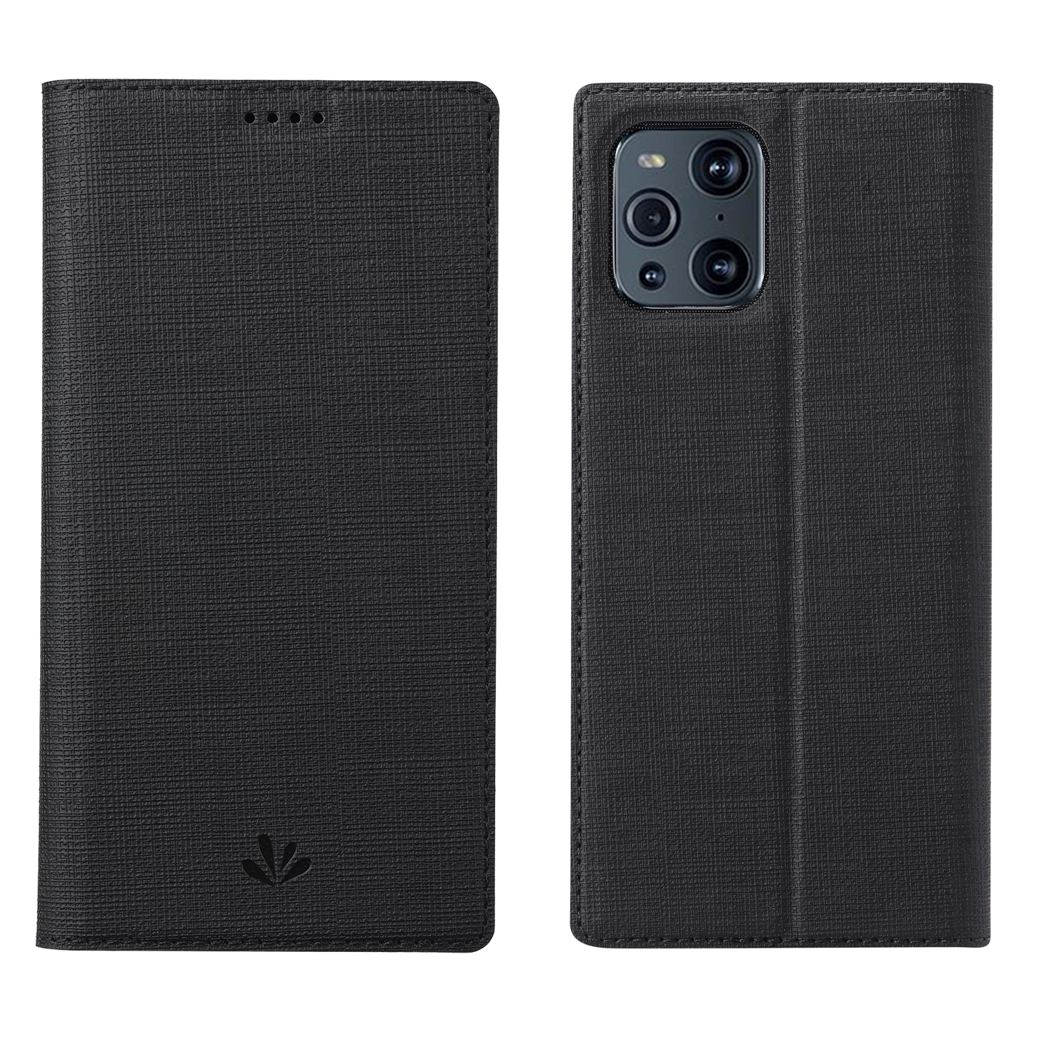 

VILI DMX -serie Kartenhalter Design Lederständer Phone Cover Hülle Für Oppo Find X3 Pro - Schwarz, Oppo Find X3 Pro