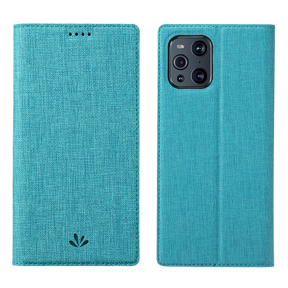 

VILI DMX -serie Kartenhalter Design Lederständer Phone Cover Hülle Für Oppo Find X3 Pro - Blau, Oppo Find X3 Pro