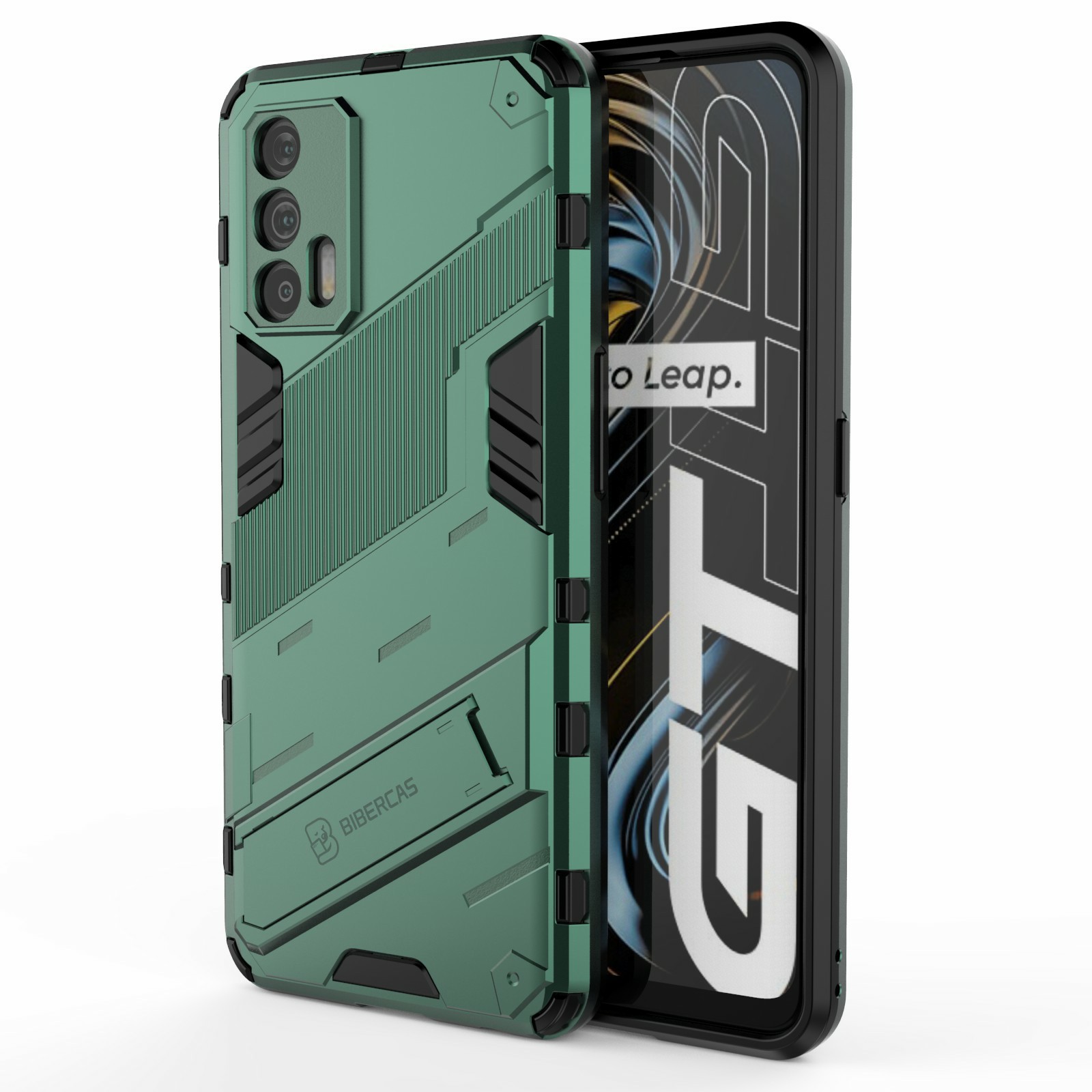 

Stoßdichter PC + TPU Hybrid Telefonhülle Cover Für Oppo Realme GT 5G - Grün, Realme GT 5G