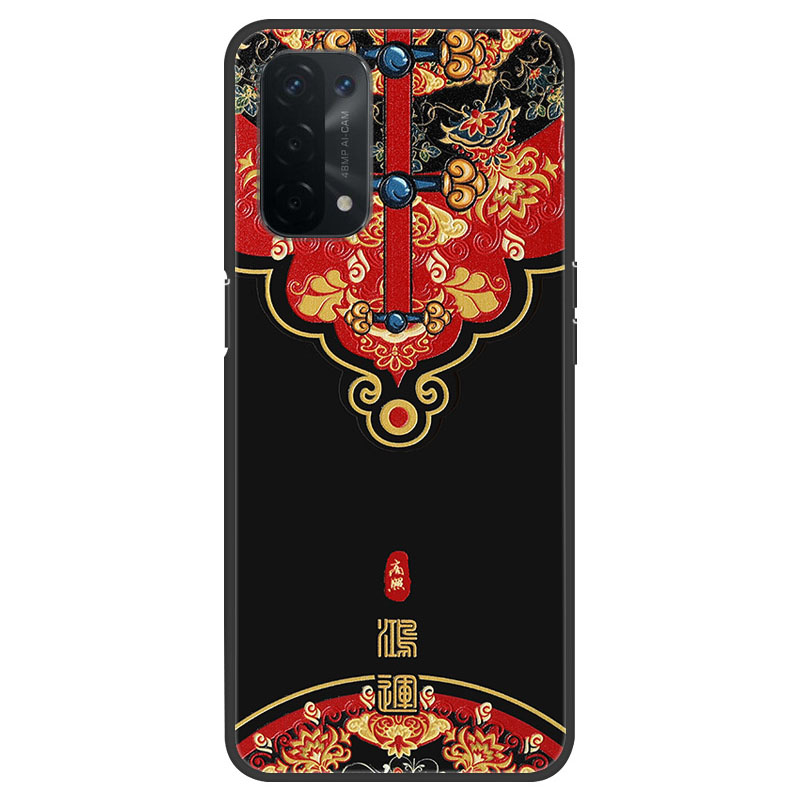 

Embossed Pattern Printing TPU Phone Cover for Oppo A74 5G - Fortune, Oppo Oppo A74 5G