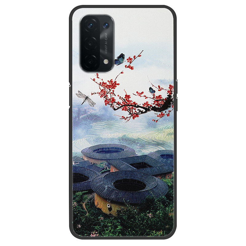 

Embossed Pattern Printing TPU Phone Cover for Oppo A74 5G - Tulou, Oppo Oppo A74 5G