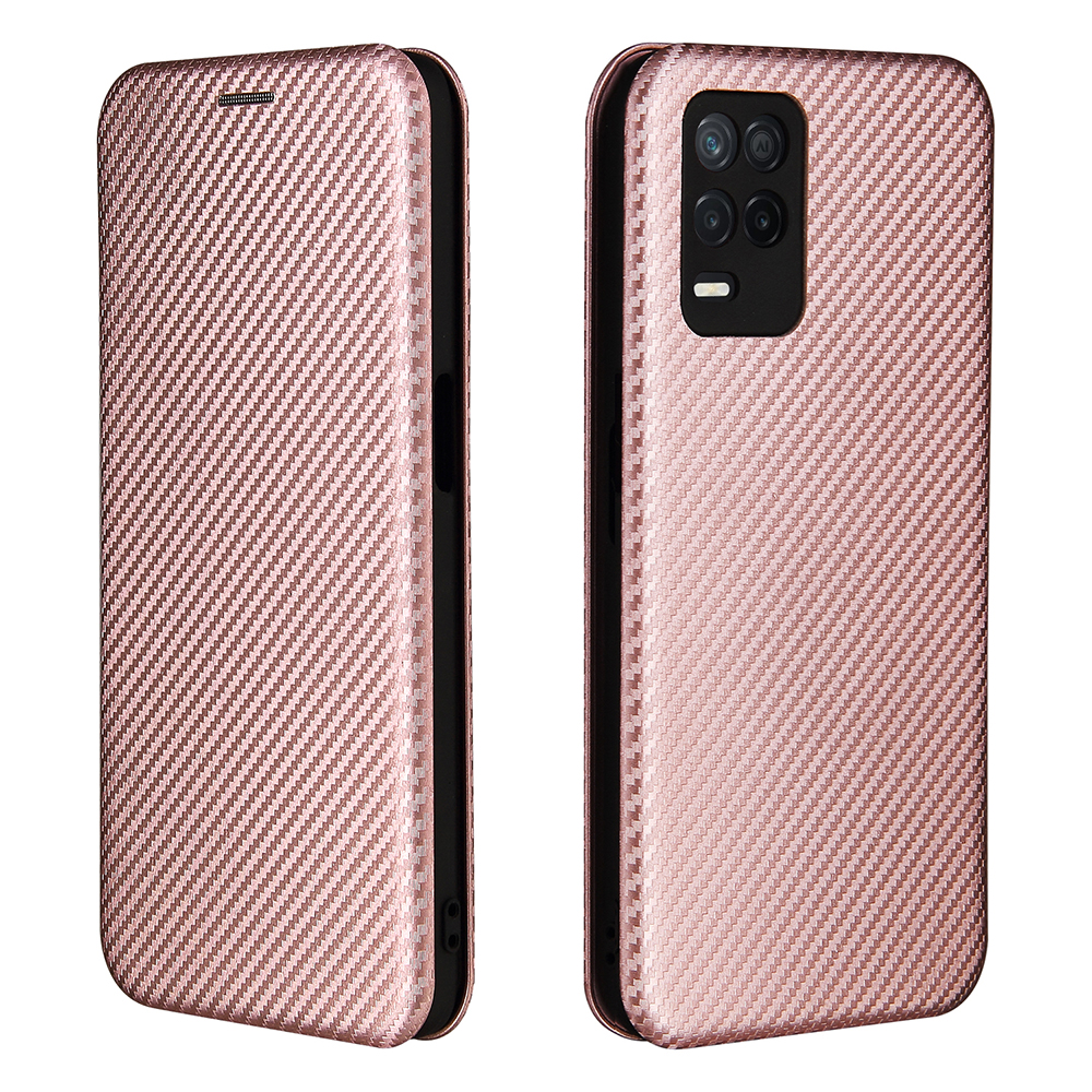 

Auto-absorbiertes Kohlefaser-leder-kartenhalter Hülle Für Realme 8 5G/V13 5G/Narzo 30 5g/q3i 5G/Q3 5G - Roségold, Realme 8 5G