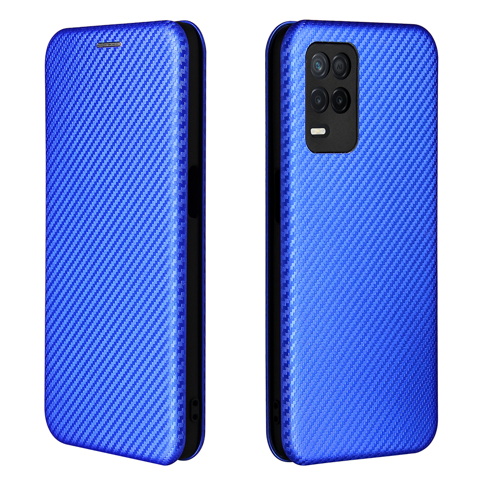 

Auto-absorbiertes Kohlefaser-leder-kartenhalter Hülle Für Realme 8 5G/V13 5G/Narzo 30 5g/q3i 5G/Q3 5G - Blau, Realme 8 5G