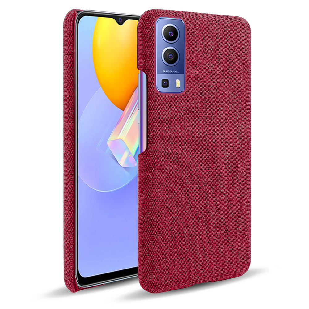 

KSQ -stoff Textur Kunststoffgehäuse Für Vivo Y72 5g - Rot, vivo Y72 5G