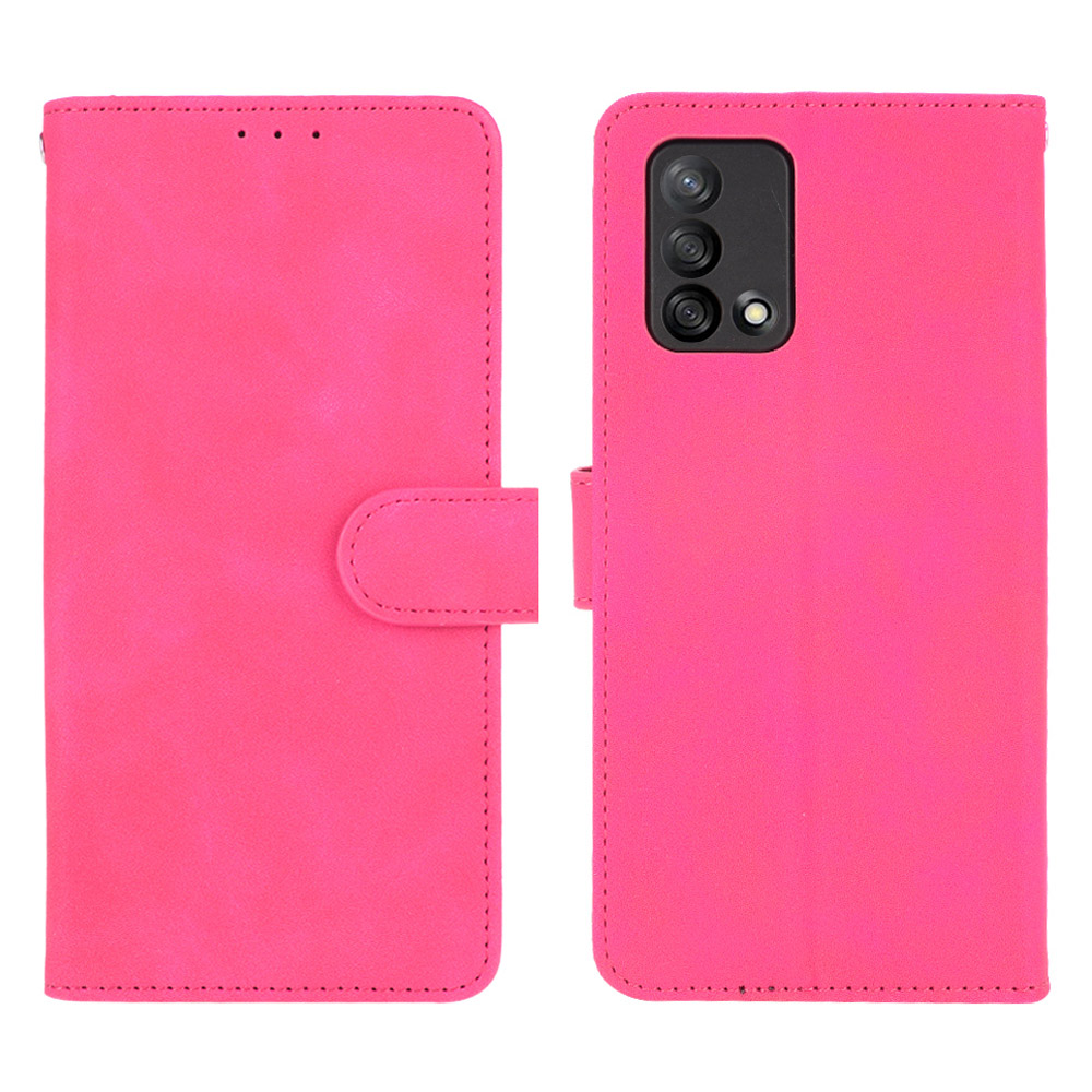 

Skin-touch-feeling Leder Brieftasche Ständer Flip Hülle Schutz Telefonschale Abdeckung Für Oppo F19/A74 4g - Rose, Oppo F19
