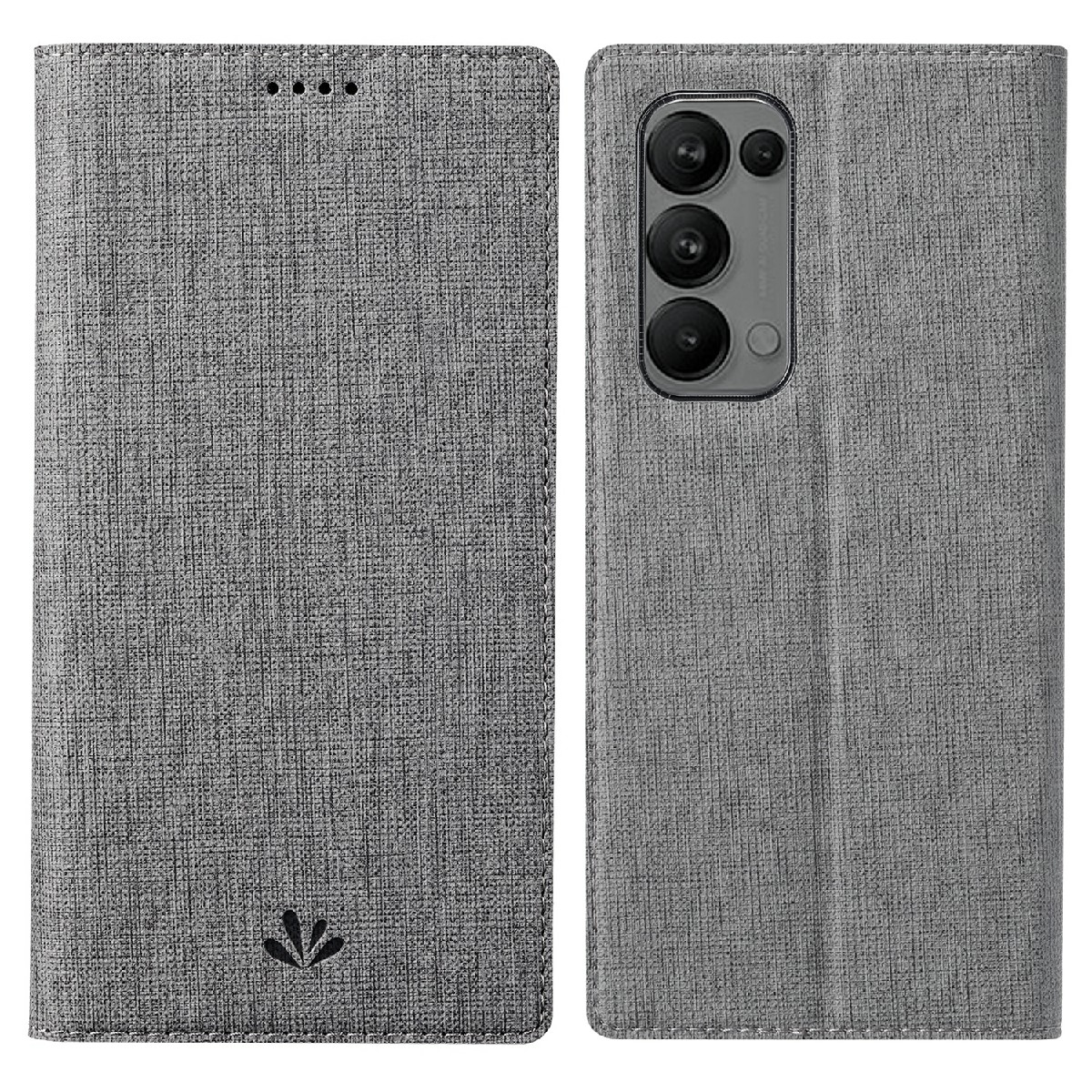 

VILI DMX -serie Leder -schutzständer Cover Mit Kartenhalter Für Oppo Reno5 Pro+ 5G - Grau, Oppo Reno5 Pro+ 5G