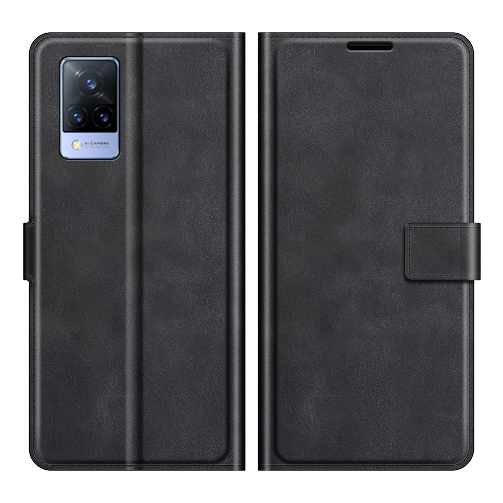 

Classement Magnétique Portefeuille PU en Cuir PU Téléphone Shell Shell Pour Vivo V21 4G - le Noir