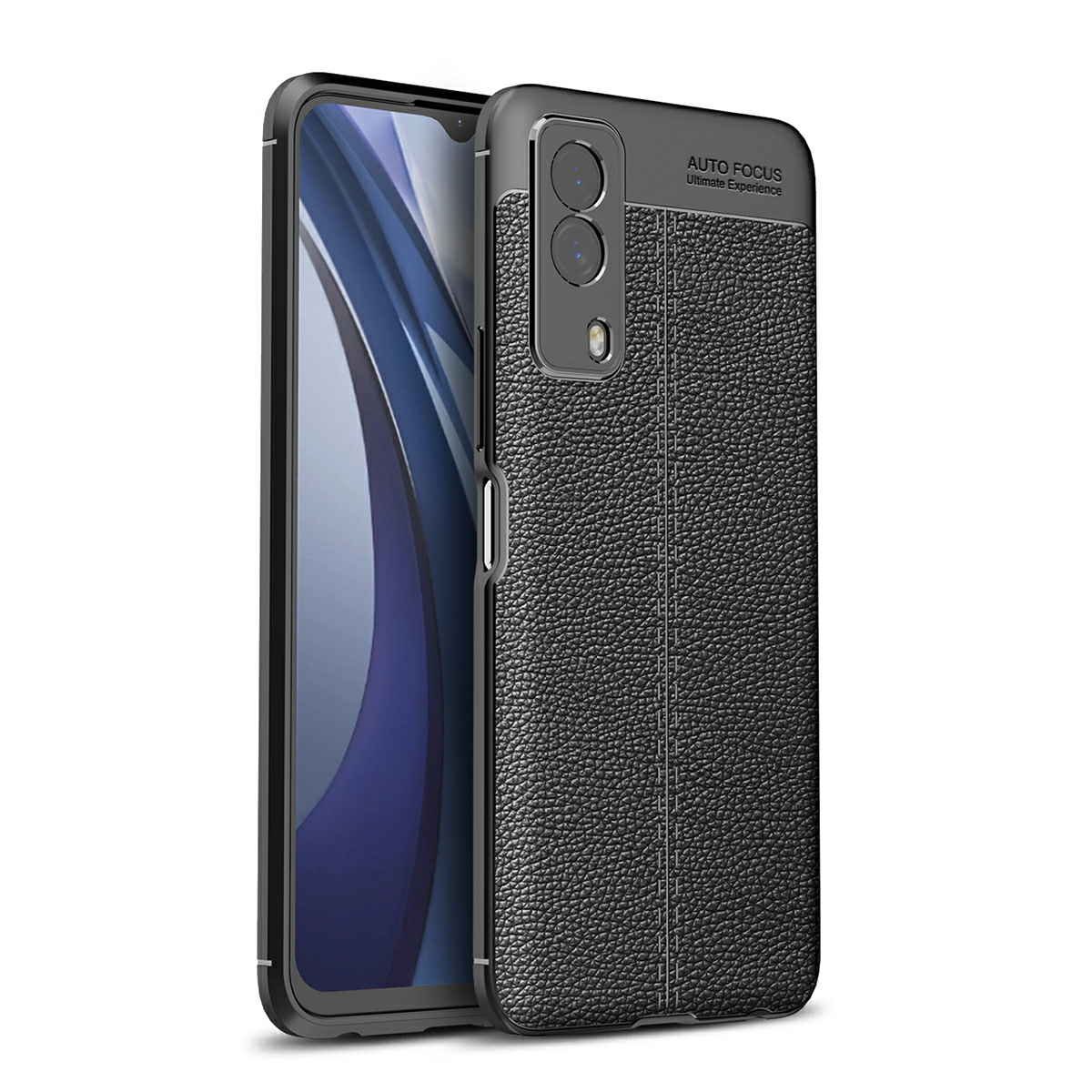 

Soft TPU Litchi Texture Phone Back Case Cover for vivo Y53s - Black, vivo Other vivo Models
