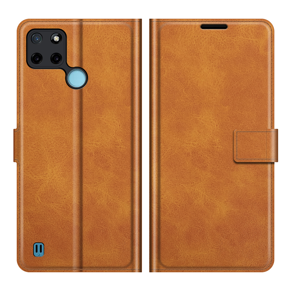 

Anti-droge-schutzbrieftaschenhülle-telefonabdeckung Für Realme C21Y - Braun, Realme C21Y