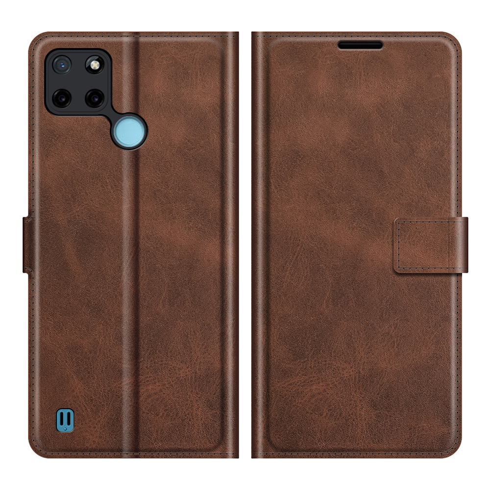 

Anti-droge-schutzbrieftaschenhülle-telefonabdeckung Für Realme C21Y - Kaffee, Realme C21Y