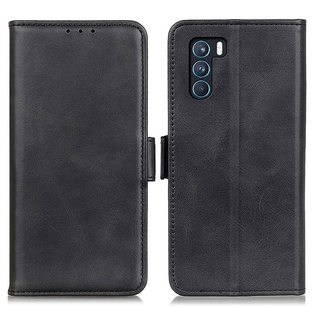 

Gut Geschütztes Seitenmagnetverschluss PU Leder Brieftasche Hülle Telefonschale Für Oppo K9 Pro - Schwarz, Oppo K9 Pro